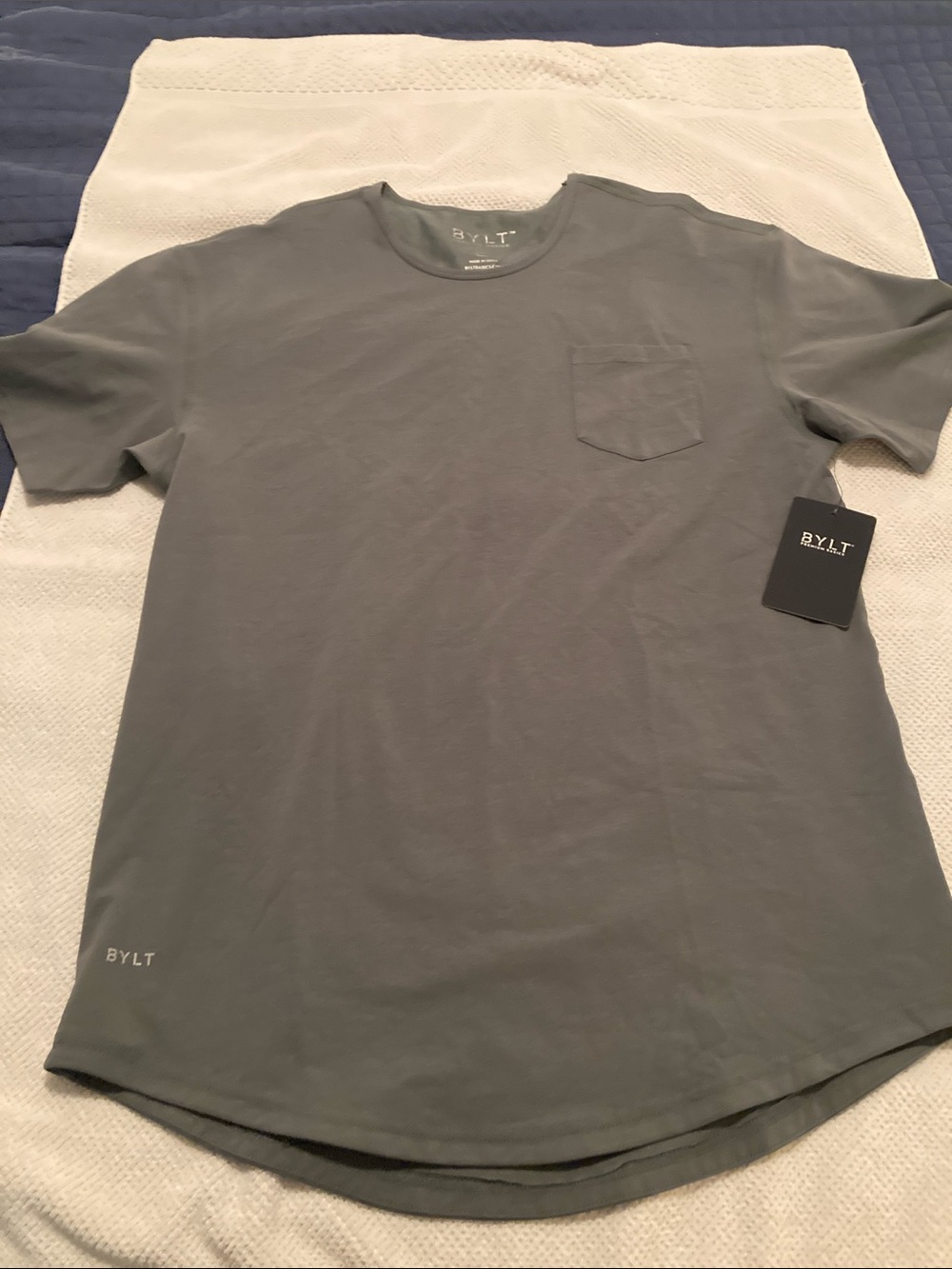 BYLT Men's Short Sleeve Pocket Tee in Sage Green NWT XL
